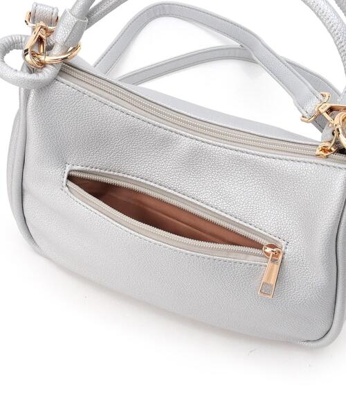 SHOO・LA・RUE（シューラルー）の「◆ノットハンドルハーフムーンショルダーバッグ【2WAY】（ショルダーバッグ・レディース・ブラック/シルバー/グリーン/サンドベージュ・00）」の9枚目の写真