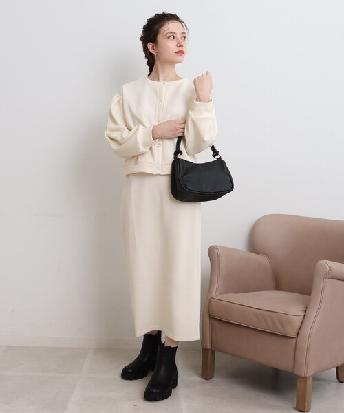 SHOO・LA・RUE（シューラルー）の「◆ノットハンドルハーフムーンショルダーバッグ【2WAY】（ショルダーバッグ・レディース・ブラック/シルバー/グリーン/サンドベージュ・00）」の18枚目の写真