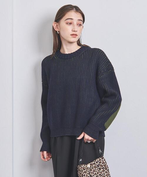 ELIN（エリン）の「【別注】＜ELIN＞AZE クルーネック ニット（ニット/セーター・レディース・ベージュ/ネイビー・00）」の9枚目の写真