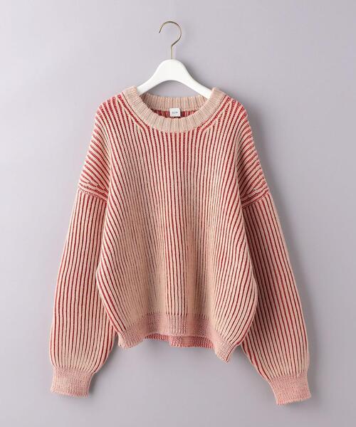 ELIN（エリン）の「【別注】＜ELIN＞AZE クルーネック ニット（ニット/セーター・レディース・ベージュ/ネイビー・00）」の14枚目の写真