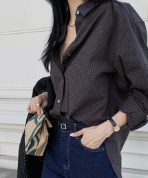 チェックルーズシャツ mmw22a013【MUYMONA】【2022AW】