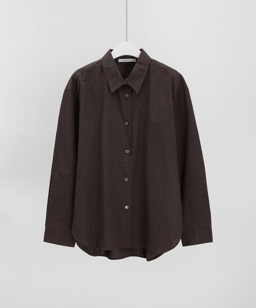 MUYMONA(ムイモナ)の「チェックルーズシャツ mmw22a013【MUYMONA】【2022AW】(シャツ/ブラウス・レディース・ダークブラウン/ライトブラウン・FREE)」の15枚目の写真