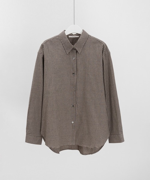 MUYMONA(ムイモナ)の「チェックルーズシャツ mmw22a013【MUYMONA】【2022AW】(シャツ/ブラウス・レディース・ダークブラウン/ライトブラウン・FREE)」の19枚目の写真