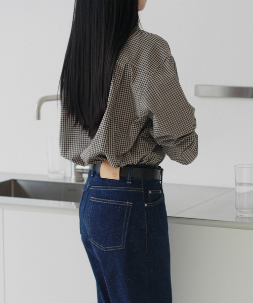 MUYMONA(ムイモナ)の「チェックルーズシャツ mmw22a013【MUYMONA】【2022AW】(シャツ/ブラウス・レディース・ダークブラウン/ライトブラウン・FREE)」の18枚目の写真