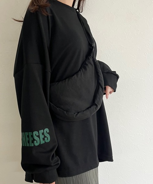 ISOOK(アイスー)の「【ZOZO限定】Back print loose tops / バックプリントルーズトップス(Tシャツ/カットソー・レディース・グレー/ブラック・FREE)」の12枚目の写真