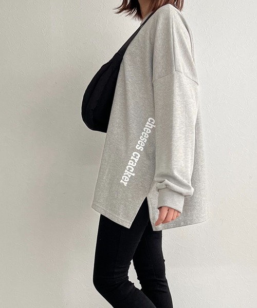 ISOOK(アイスー)の「【ZOZO限定】Back print loose tops / バックプリントルーズトップス(Tシャツ/カットソー・レディース・グレー/ブラック・FREE)」の21枚目の写真