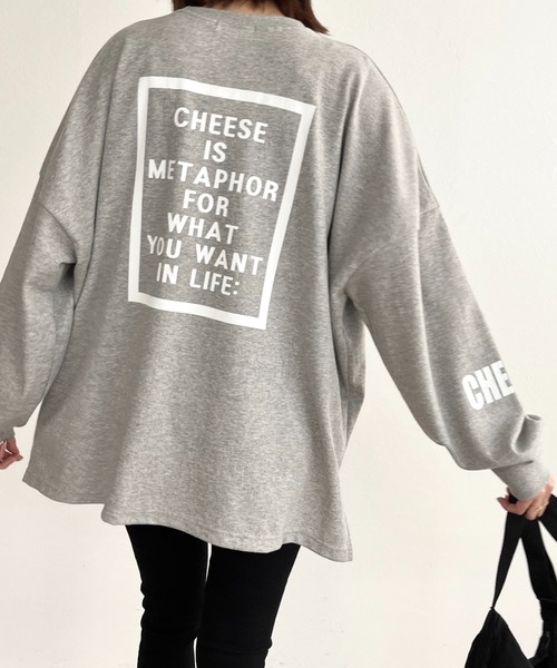 ISOOK(アイスー)の「【ZOZO限定】Back print loose tops / バックプリントルーズトップス(Tシャツ/カットソー・レディース・グレー/ブラック・FREE)」の5枚目の写真