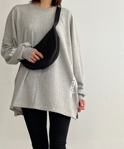 ISOOK(アイスー)の「【ZOZO限定】Back print loose tops / バックプリントルーズトップス(Tシャツ/カットソー・レディース・グレー/ブラック・FREE)」の22枚目の写真