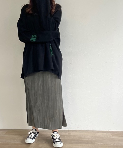 ISOOK(アイスー)の「【ZOZO限定】Back print loose tops / バックプリントルーズトップス(Tシャツ/カットソー・レディース・グレー/ブラック・FREE)」の11枚目の写真