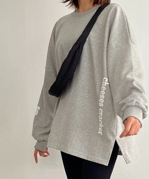 ISOOK(アイスー)の「【ZOZO限定】Back print loose tops / バックプリントルーズトップス(Tシャツ/カットソー・レディース・グレー/ブラック・FREE)」の20枚目の写真