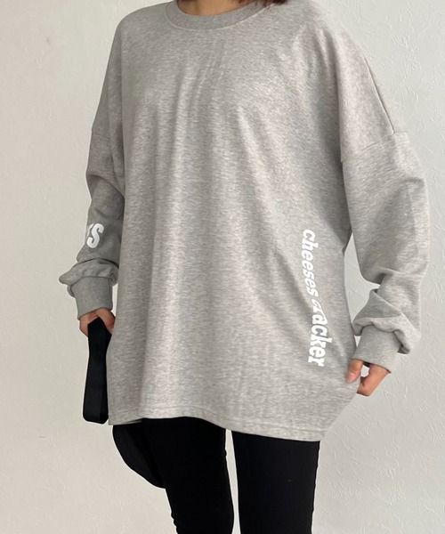ISOOK(アイスー)の「【ZOZO限定】Back print loose tops / バックプリントルーズトップス(Tシャツ/カットソー・レディース・グレー/ブラック・FREE)」の9枚目の写真