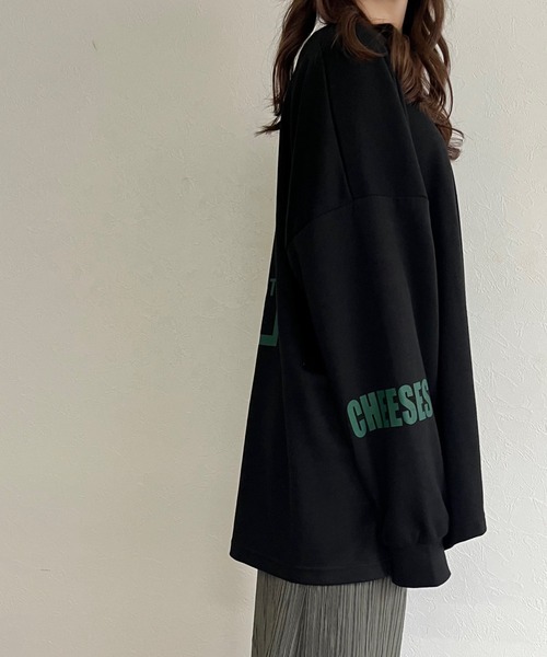 ISOOK(アイスー)の「【ZOZO限定】Back print loose tops / バックプリントルーズトップス(Tシャツ/カットソー・レディース・グレー/ブラック・FREE)」の17枚目の写真