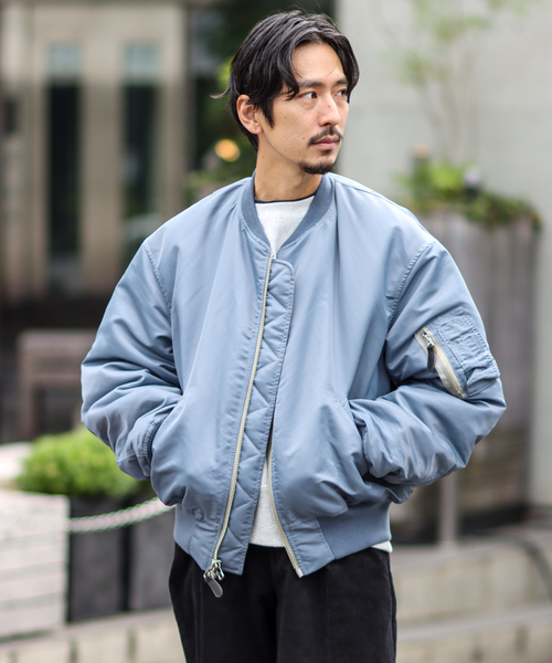 JOURNAL STANDARD（ジャーナルスタンダード）の「カラーリバーシブル MA-1（MA-1・メンズ・チャコールグレー/ブラック系その他/ライトイエロー/カーキ/ブルー系その他・MEDIUM/LARGE）」の16枚目の写真