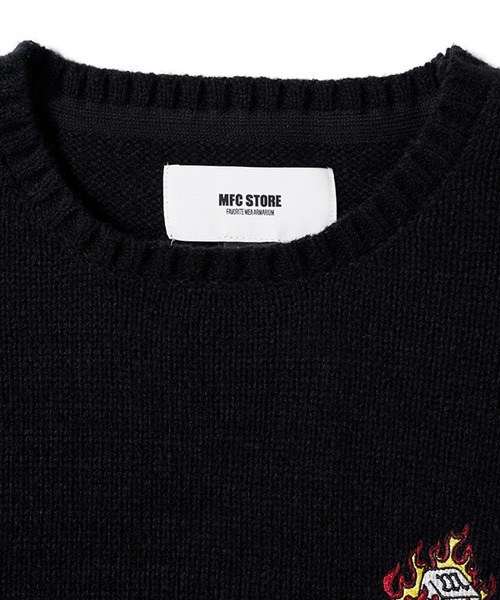 MFC STORE(エムエフシーストア)の「MFC STORE M$ DICE FLAME EMBROIDERY CREW KNIT(ニット/セーター・メンズ・ブラック・M/L/XL/XXL)」の8枚目の写真