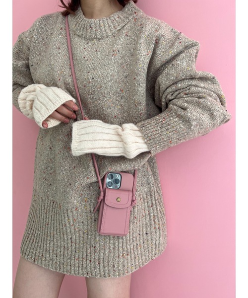 JUMELLE（ジュメロ）の「リブアームウォーマー（アームカバー・レディース・アイボリー/ピンク・FREE）」の10枚目の写真