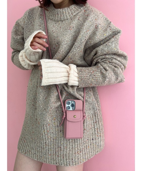 JUMELLE（ジュメロ）の「リブアームウォーマー（アームカバー・レディース・アイボリー/ピンク・FREE）」の13枚目の写真