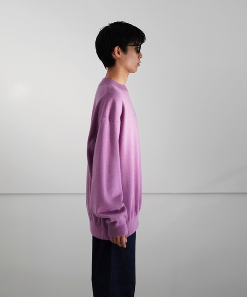 O(オー)の「reverve Wool Sweat Crewneck(ニット/セーター・メンズ・ブラック/ライトパープル・FREE)」の7枚目の写真