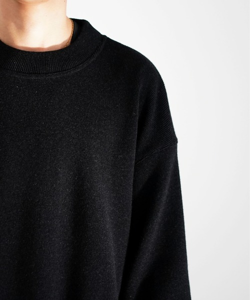 O(オー)の「reverve Wool Sweat Crewneck(ニット/セーター・メンズ・ブラック/ライトパープル・FREE)」の5枚目の写真
