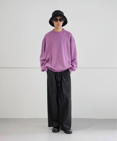 O(オー)の「reverve Wool Sweat Crewneck(ニット/セーター・メンズ・ブラック/ライトパープル・FREE)」の11枚目の写真
