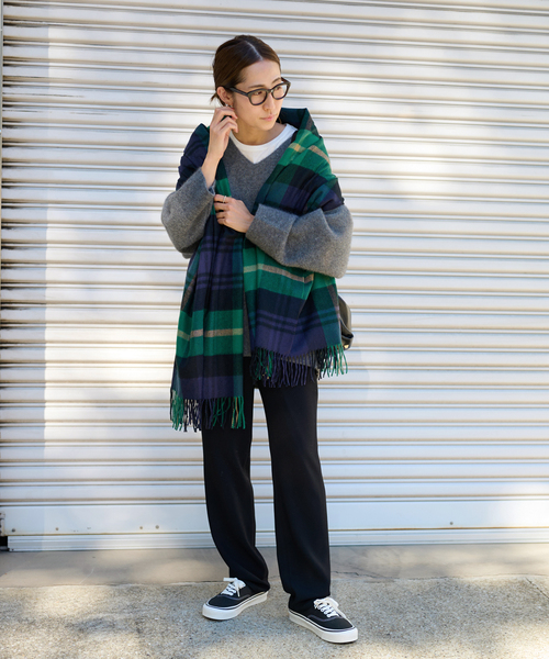 セール】【Johnstons/ジョンストンズ】 チェックストール（ストール