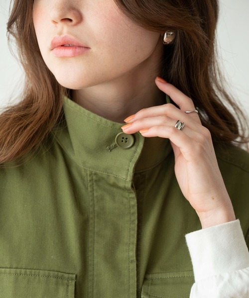 WEGO(ウィゴー)の「WEGO/スタンドネックミリタリーベスト(ベスト・レディース・カーキ/ブラック/ピンク/オフホワイト/グリーン・FREE)」の11枚目の写真