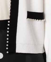 ローズティアラ　パール装飾 長袖カーディガン　装飾ボタン　タグ付き　42表記 楽天市場】ビジューボタンニットカーディガン／ローズティアラ