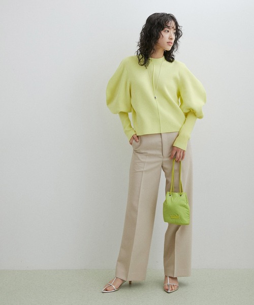 ADAM ET ROPE'(アダムエロペ)の「【サステナブル】ワイドスラックス(スラックス・レディース・ブラック/ベージュ/イエロー系その他2・34/36/38)」の5枚目の写真