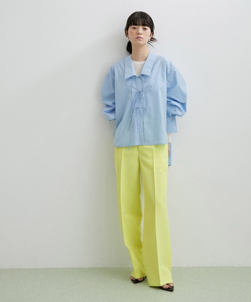 ADAM ET ROPE'(アダムエロペ)の「【サステナブル】ワイドスラックス(スラックス・レディース・ブラック/ベージュ/イエロー系その他2・34/36/38)」の6枚目の写真