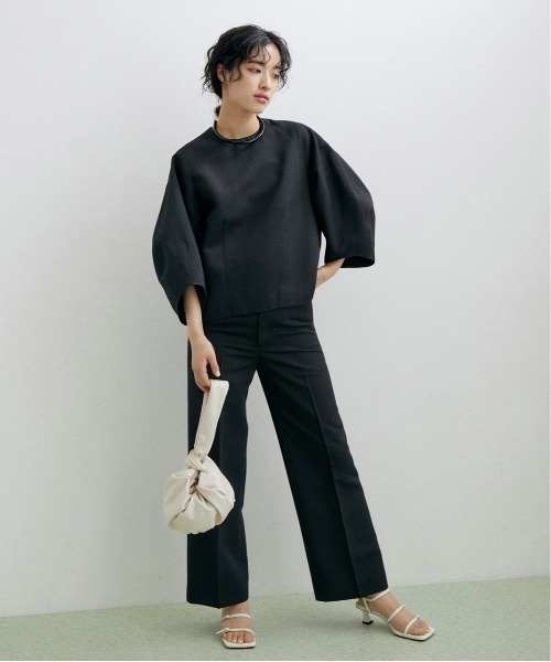 ADAM ET ROPE'(アダムエロペ)の「【サステナブル】ワイドスラックス(スラックス・レディース・ブラック/ベージュ/イエロー系その他2・34/36/38)」の22枚目の写真