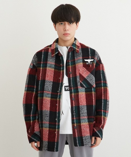 【セール】【BOY LONDON】SHAGGY CHECK COACH JACKET（ブルゾン）｜BOY LONDON（ボーイロンドン）