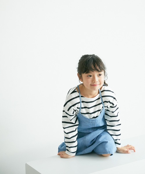 ROPE' PICNIC（ロペピクニック）の「【KIDS】リンクコーデ/UNISEXフレンチボーダートップス（Tシャツ/カットソー・キッズ・ブルー系その他4/ホワイト系その他5/ピンク・110/120/130/140/150）」の17枚目の写真