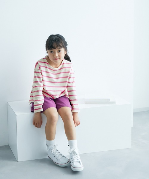 ROPE' PICNIC（ロペピクニック）の「【KIDS】リンクコーデ/UNISEXフレンチボーダートップス（Tシャツ/カットソー・キッズ・ブルー系その他4/ホワイト系その他5/ピンク・110/120/130/140/150）」の22枚目の写真