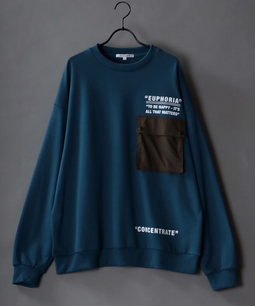 SITRY(シトリー)の「oversize BIG pocket sweat shirt/オーバーサイズ BIG ポケット スウェット シャツ/トレーナー(スウェット・メンズ・ブラック/オフホワイト/ブルーグレー・M/L)」の1枚目の写真