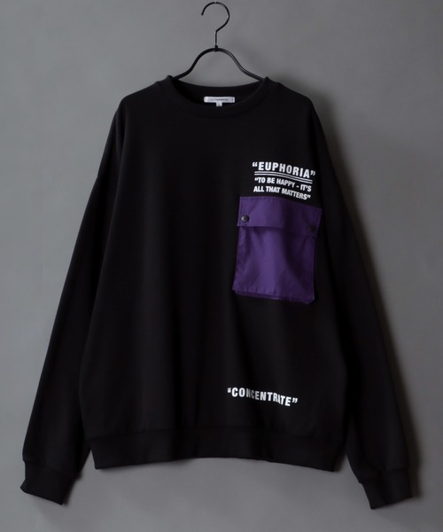 SITRY(シトリー)の「oversize BIG pocket sweat shirt/オーバーサイズ BIG ポケット スウェット シャツ/トレーナー(スウェット・メンズ・ブラック/オフホワイト/ブルーグレー・M/L)」の3枚目の写真