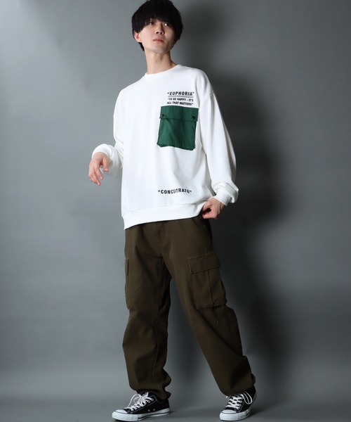 SITRY(シトリー)の「oversize BIG pocket sweat shirt/オーバーサイズ BIG ポケット スウェット シャツ/トレーナー(スウェット・メンズ・ブラック/オフホワイト/ブルーグレー・M/L)」の22枚目の写真