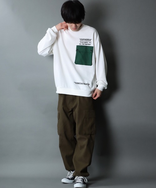 SITRY(シトリー)の「oversize BIG pocket sweat shirt/オーバーサイズ BIG ポケット スウェット シャツ/トレーナー(スウェット・メンズ・ブラック/オフホワイト/ブルーグレー・M/L)」の21枚目の写真