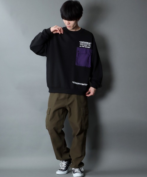 SITRY(シトリー)の「oversize BIG pocket sweat shirt/オーバーサイズ BIG ポケット スウェット シャツ/トレーナー(スウェット・メンズ・ブラック/オフホワイト/ブルーグレー・M/L)」の20枚目の写真