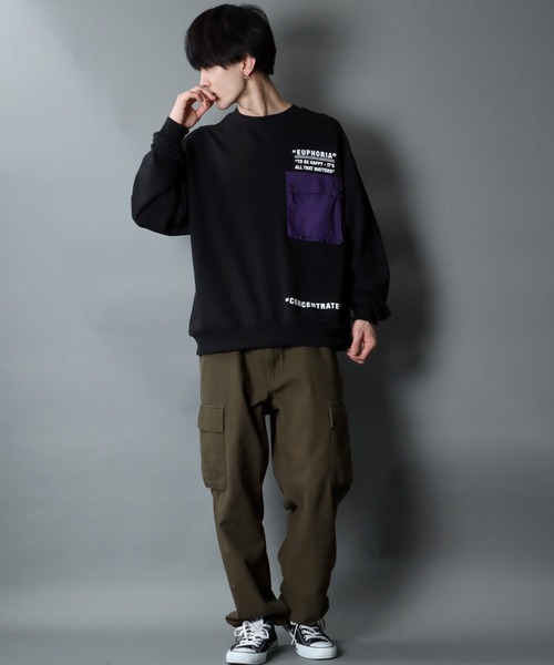 SITRY(シトリー)の「oversize BIG pocket sweat shirt/オーバーサイズ BIG ポケット スウェット シャツ/トレーナー(スウェット・メンズ・ブラック/オフホワイト/ブルーグレー・M/L)」の19枚目の写真