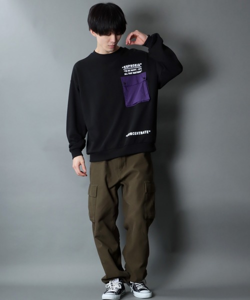 SITRY(シトリー)の「oversize BIG pocket sweat shirt/オーバーサイズ BIG ポケット スウェット シャツ/トレーナー(スウェット・メンズ・ブラック/オフホワイト/ブルーグレー・M/L)」の18枚目の写真