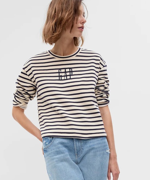 GAP（ギャップ）の「Gapロゴ クロップドスウェット・トレーナー