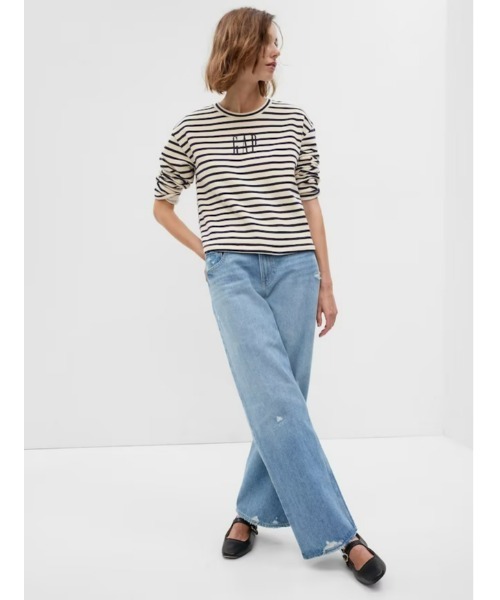 GAP（ギャップ）の「Gapロゴ クロップドスウェット・トレーナー