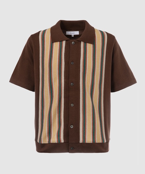 SASQUATCHfabrix.(サスクワァッチファブリックス)の「KNIT H/S SHIRT(カーディガン/ボレロ・メンズ・キャメル/ブラウン・L/M)」の2枚目の写真