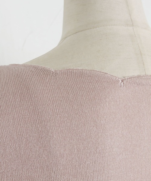 tocco closet（トッコ　クローゼット）の「スカラネック刺繍ニットプルオーバー（ニット/セーター・レディース・ピンクベージュ/ブラック/オフホワイト・M）」の21枚目の写真