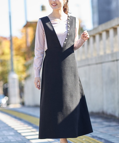 tocco closet（トッコ　クローゼット）の「スカラネック刺繍ニットプルオーバー（ニット/セーター・レディース・ピンクベージュ/ブラック/オフホワイト・M）」の20枚目の写真