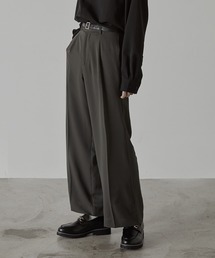 CIASENSE | Center press straight wide slacks pants /setup/センタープレスストレートワイドスラックスパンツ/セットアップ可(スラックス)