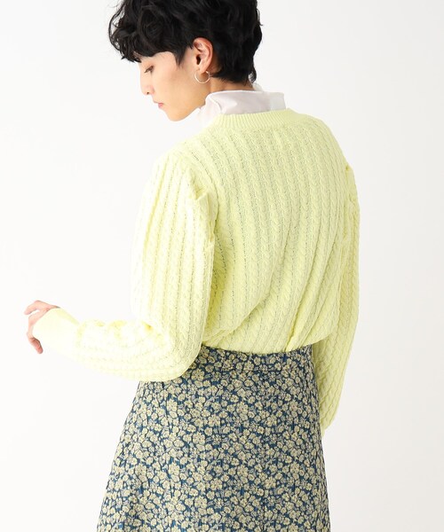 OPAQUE.CLIP（オペークドットクリップ）の「◆ケーブルミドルゲージ プルオーバーニット（ニット/セーター・レディース・オフホワイト/レモンイエロー/ベビーピンク/ライトブルー・38/36）」の14枚目の写真