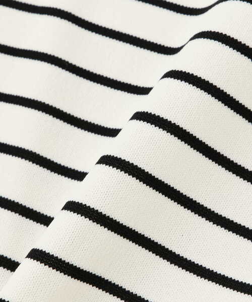 NATURAL BEAUTY BASIC（ナチュラルビューティーベーシック）の「クロップドボーダーニット（ニット/セーター・レディース・ホワイト系その他/ブラック系その他/パープル系その他・FREE）」の8枚目の写真