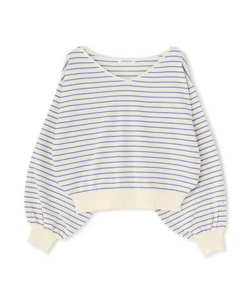 NATURAL BEAUTY BASIC（ナチュラルビューティーベーシック）の「クロップドボーダーニット（ニット/セーター・レディース・ホワイト系その他/ブラック系その他/パープル系その他・FREE）」の9枚目の写真