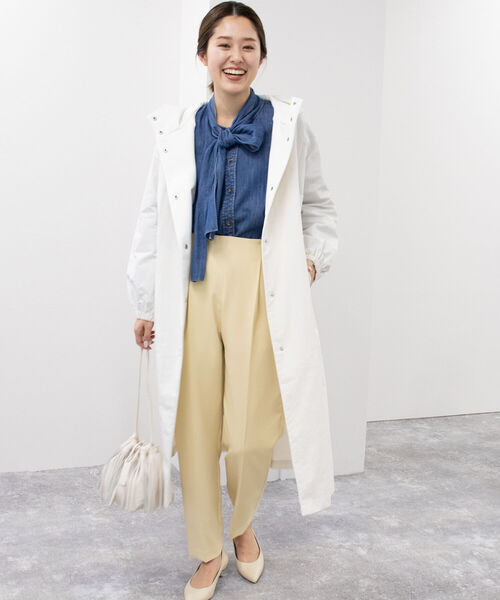 NOLLEY’S(ノーリーズ)の「◇【WEB限定】ミニリップストップロングコート(その他アウター・レディース・オフホワイト/チャコールグレー・FREE)」の19枚目の写真