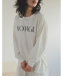 Re:EDIT | [2023S/S PRE ORDER]フロントロゴプリント長袖ロングTシャツ(Tシャツ/カットソー)